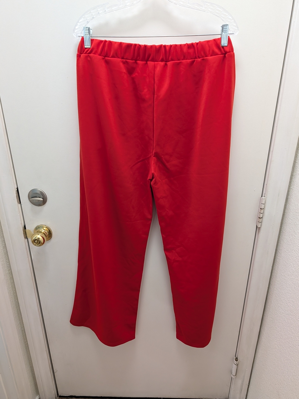 Women's Elastic-Waist Red Pants 2XL